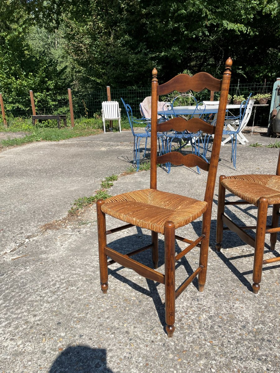 6 Chaises paillées en bon état -photo-3