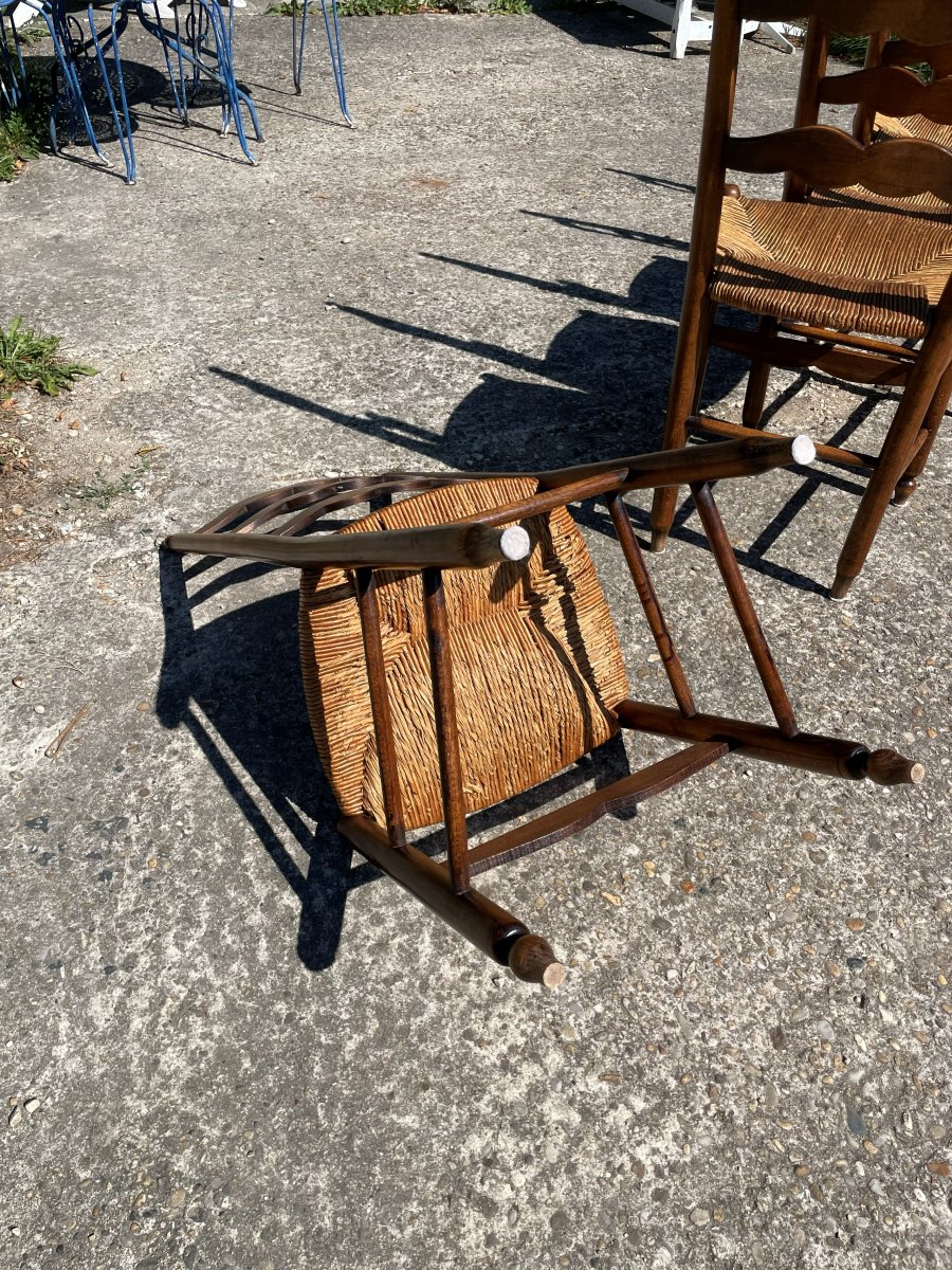 6 Chaises paillées en bon état -photo-7
