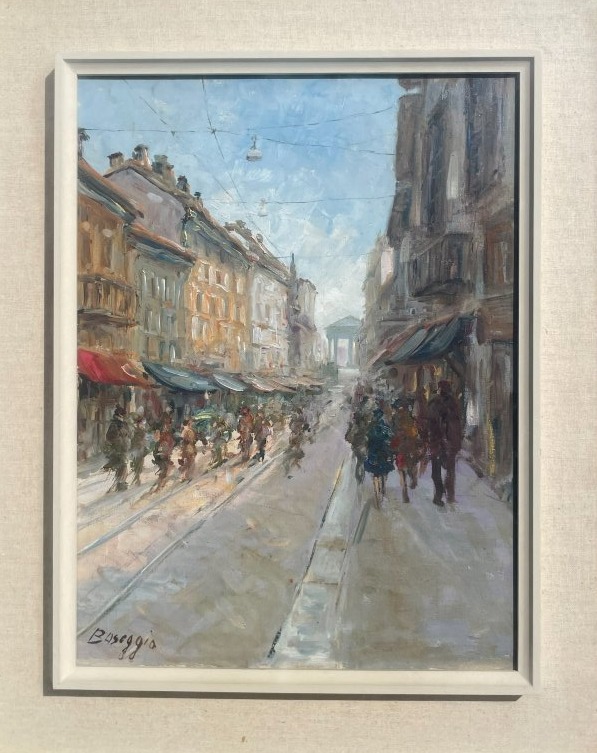 Tableau Italien huile sur toile signée BASEGGIO-photo-2