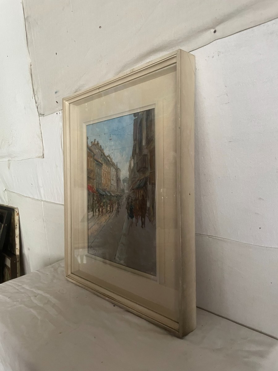 Tableau Italien huile sur toile signée BASEGGIO-photo-4