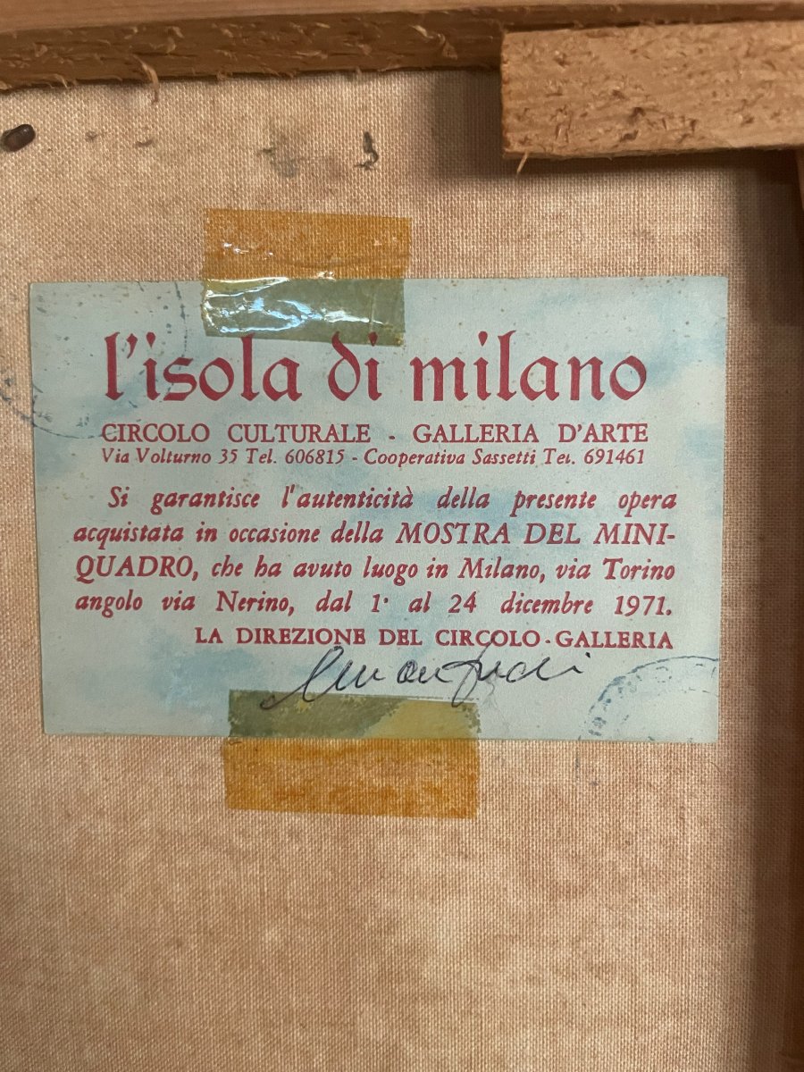 Tableau Italien huile sur toile signée BASEGGIO-photo-4