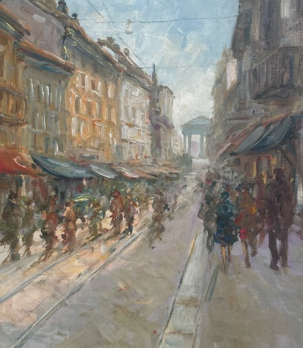 Tableau Italien huile sur toile signée BASEGGIO-photo-6