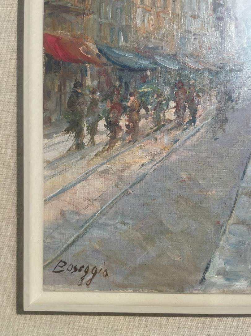 Tableau Italien huile sur toile signée BASEGGIO-photo-7