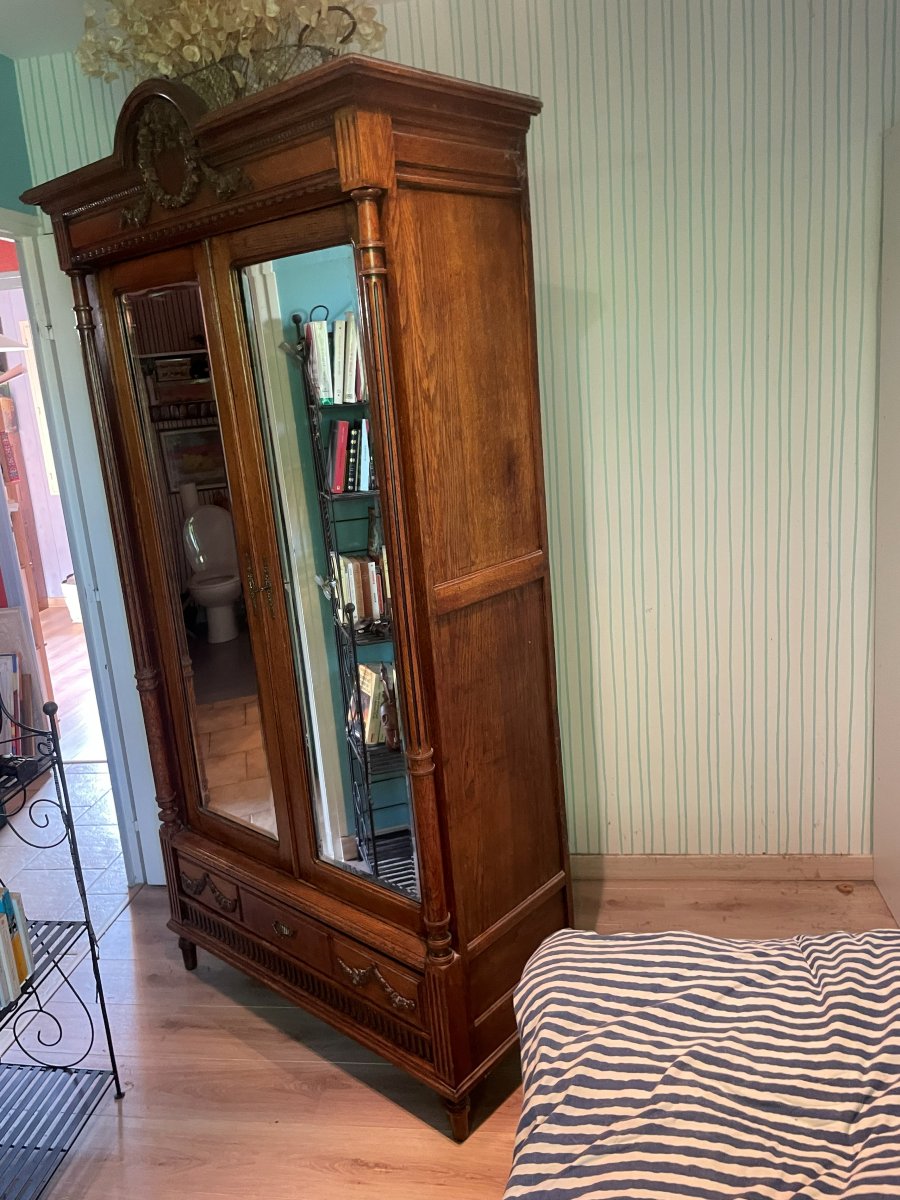 Armoire à glaces Néo Louis XVI en très bon état  -photo-7