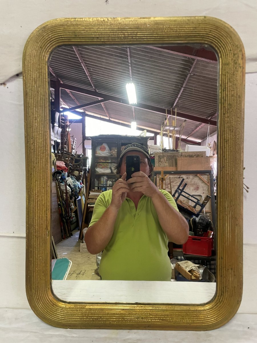 Miroir de chambre doré -photo-4