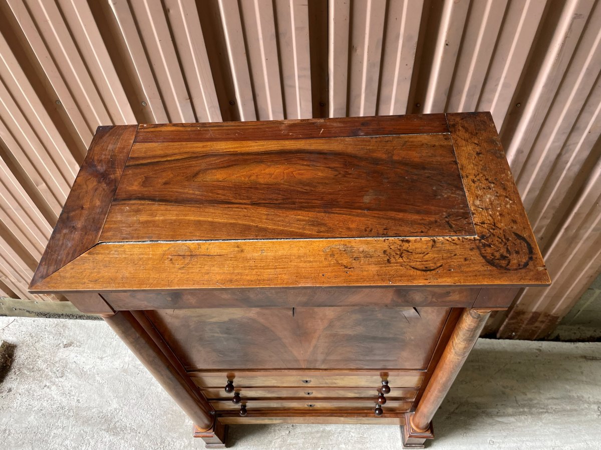 Empire-style Desk In Walnut -photo-2