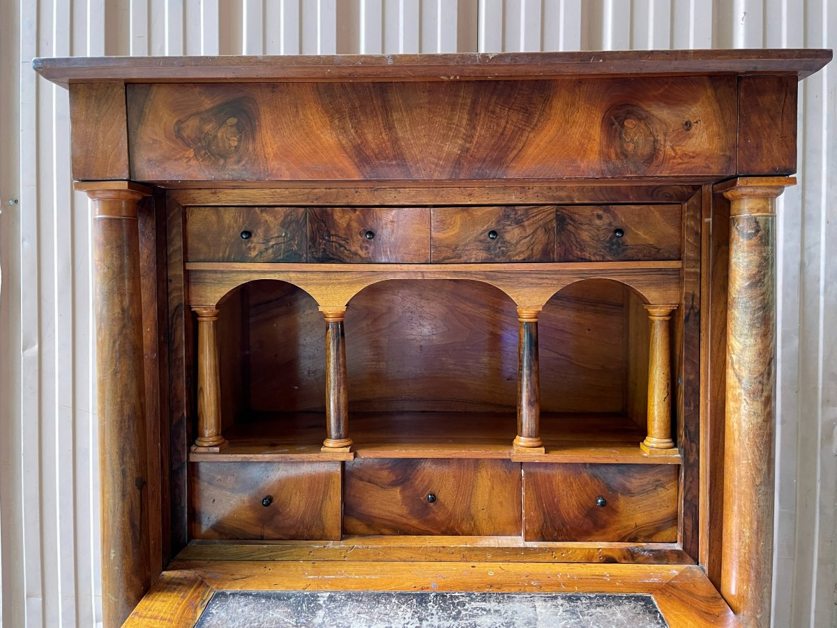Empire-style Desk In Walnut -photo-4