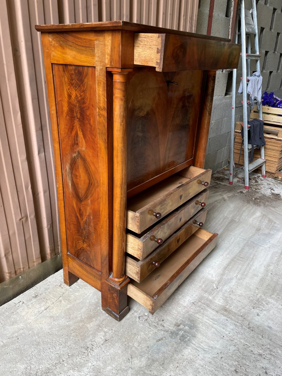 Empire-style Desk In Walnut -photo-5
