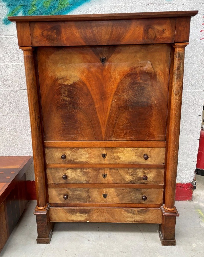 Empire-style Desk In Walnut 