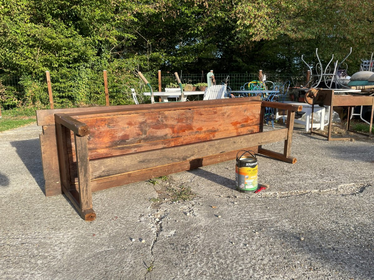 Farm Table And 2 Benches -photo-2