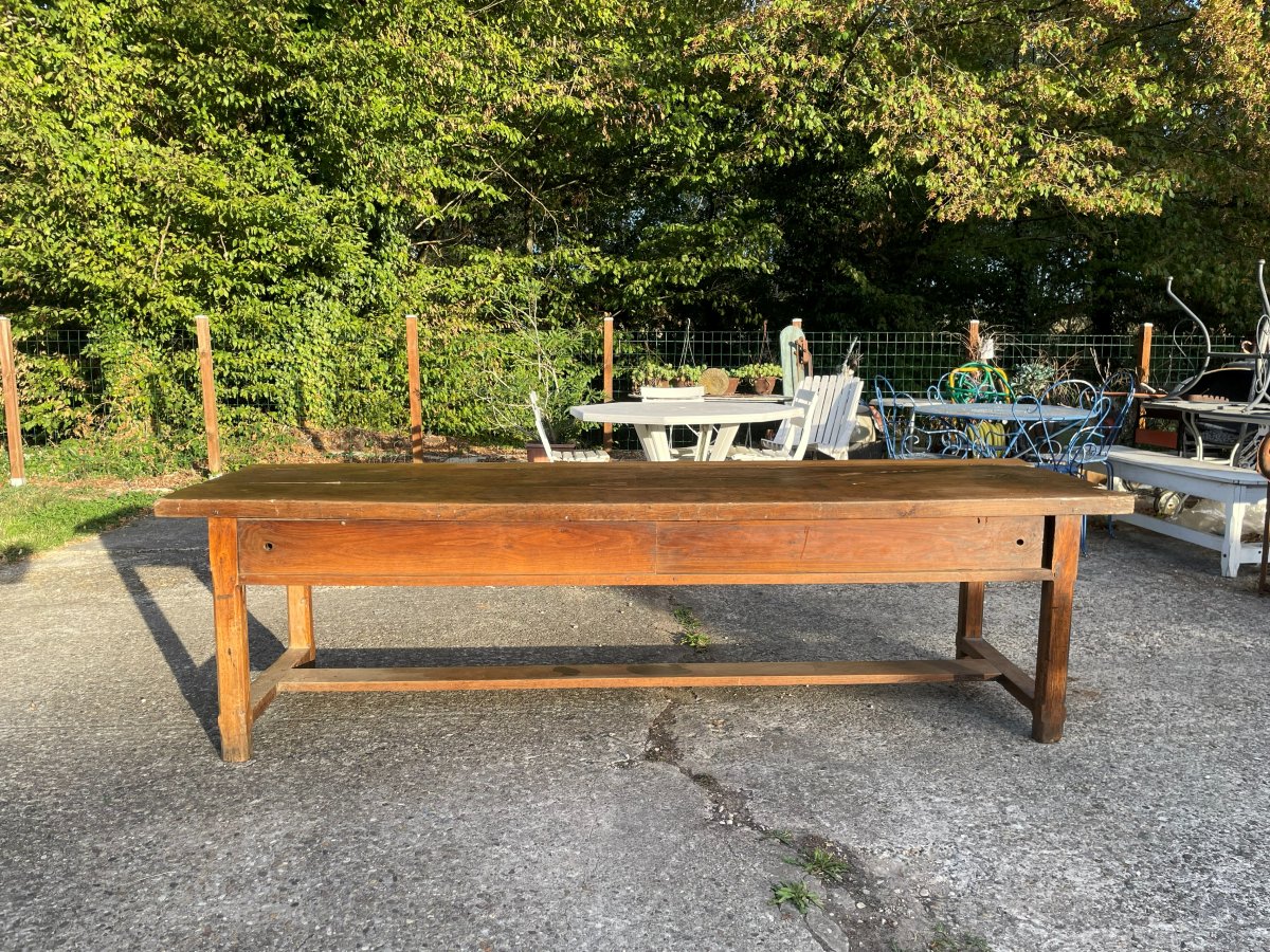 Farm Table And 2 Benches -photo-2