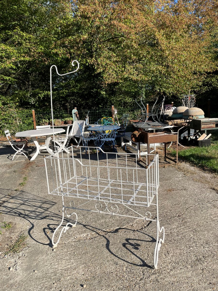19th-century Wrought-iron Baby Crib -photo-2