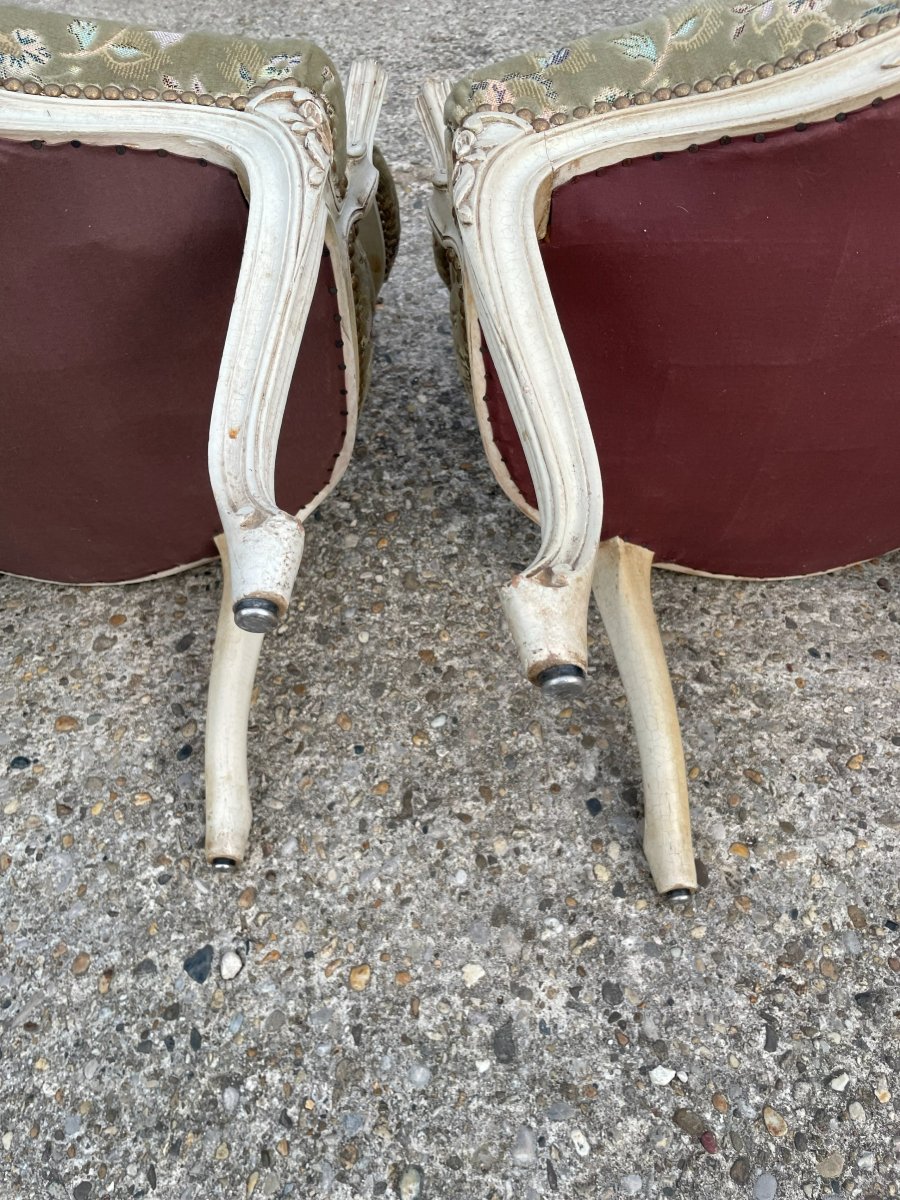 4 Louis XV-style Cabriolet Armchairs -photo-6