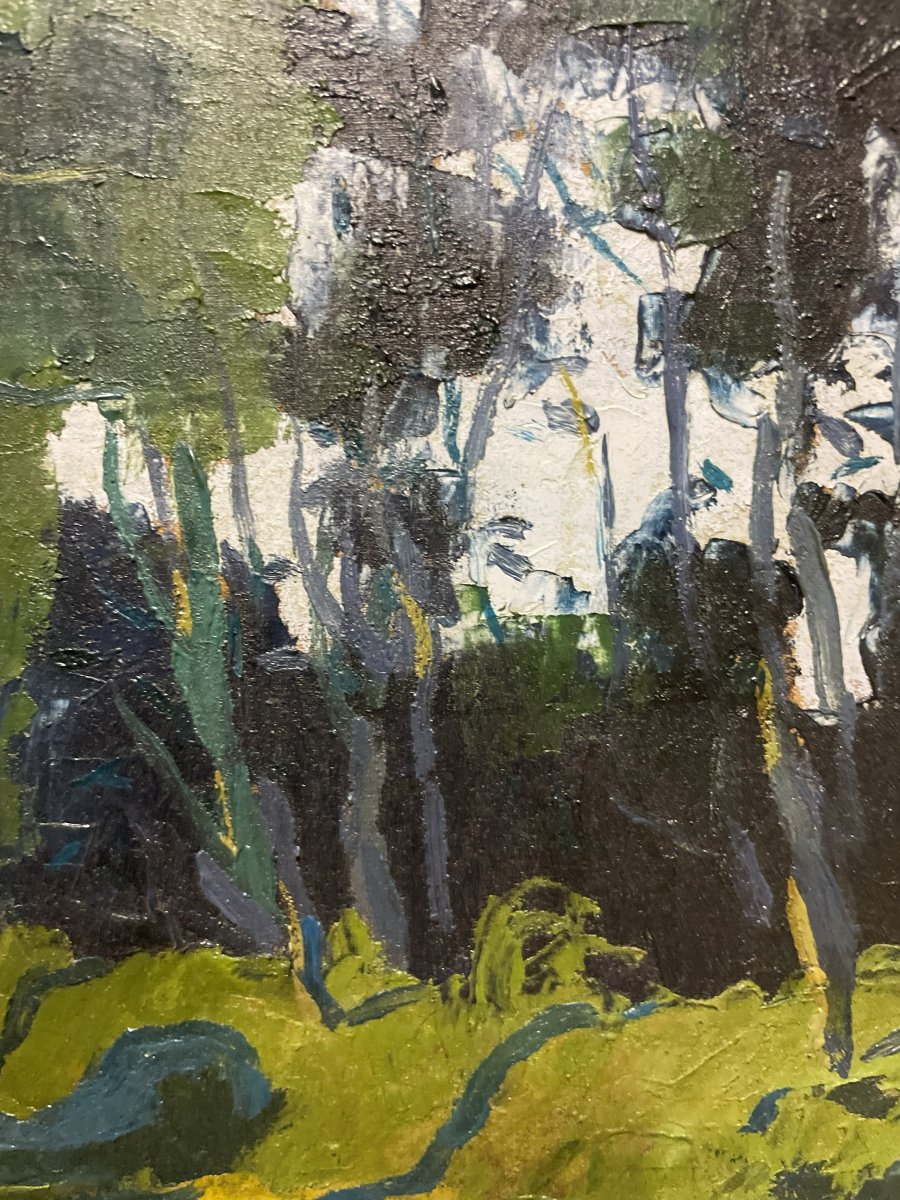 Painting &amp;quot;the Undergrowth,&amp;quot; Oil On Canvas -photo-4