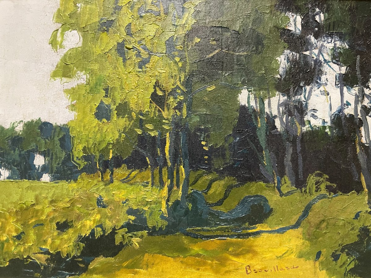Painting &amp;quot;the Undergrowth,&amp;quot; Oil On Canvas -photo-1
