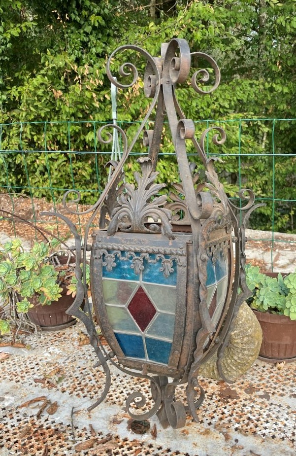 Wrought-iron And Glass Lantern From The 1900s–1920s