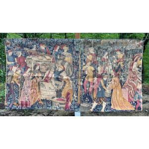 Tapisserie Les vendanges à Cluny 180x100cm