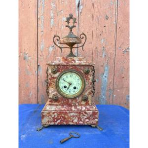 Pendule de cheminée en marbre 