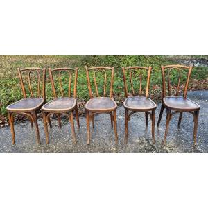 5 Bistro Chairs From 1900 