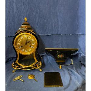 Horloge de cheminée Suisse style Louis XV 