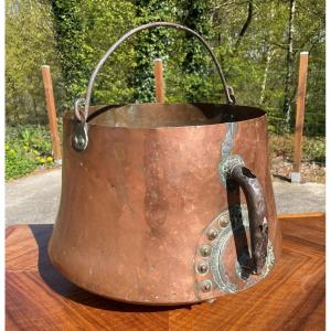 19th Century Copper Cauldron