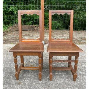 2 Solid Wood Chairs