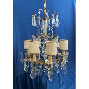 Bronze Chandelier With Pendants