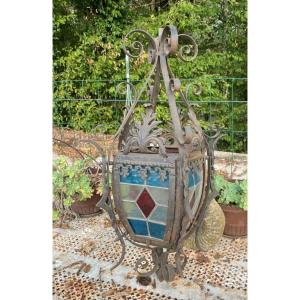Wrought-iron And Glass Lantern From The 1900s–1920s