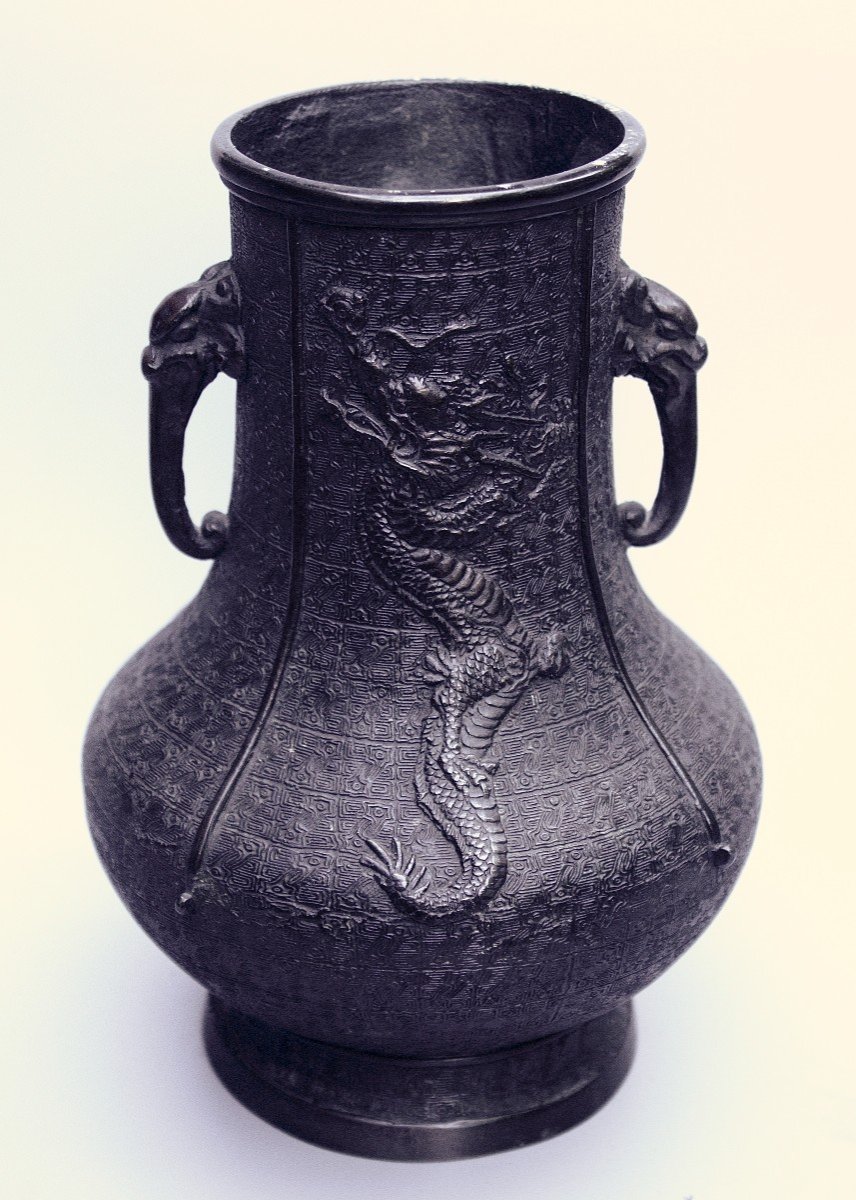 Chine Vase Bronze Archaïque 19ème