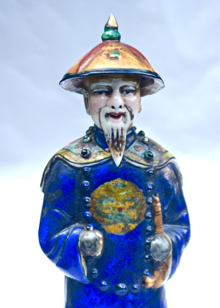 China Mandarin Porcelain Statuette -photo-2