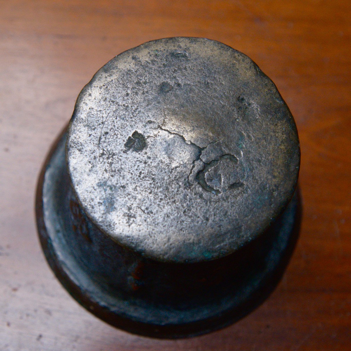 Bronze Mortar Fleur De Lys, 17th Century-photo-2