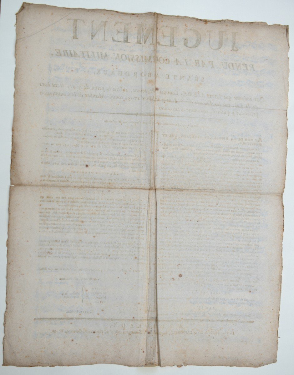 Jugement  Commission Militaire Bordeaux, Condamnation à La Peine De Mort , 1797-photo-4