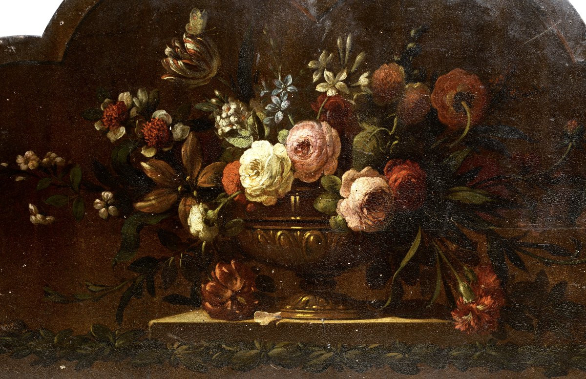 Grande Nature Morte Au Perroquet, Huile Sur Cuir XIXème-photo-3