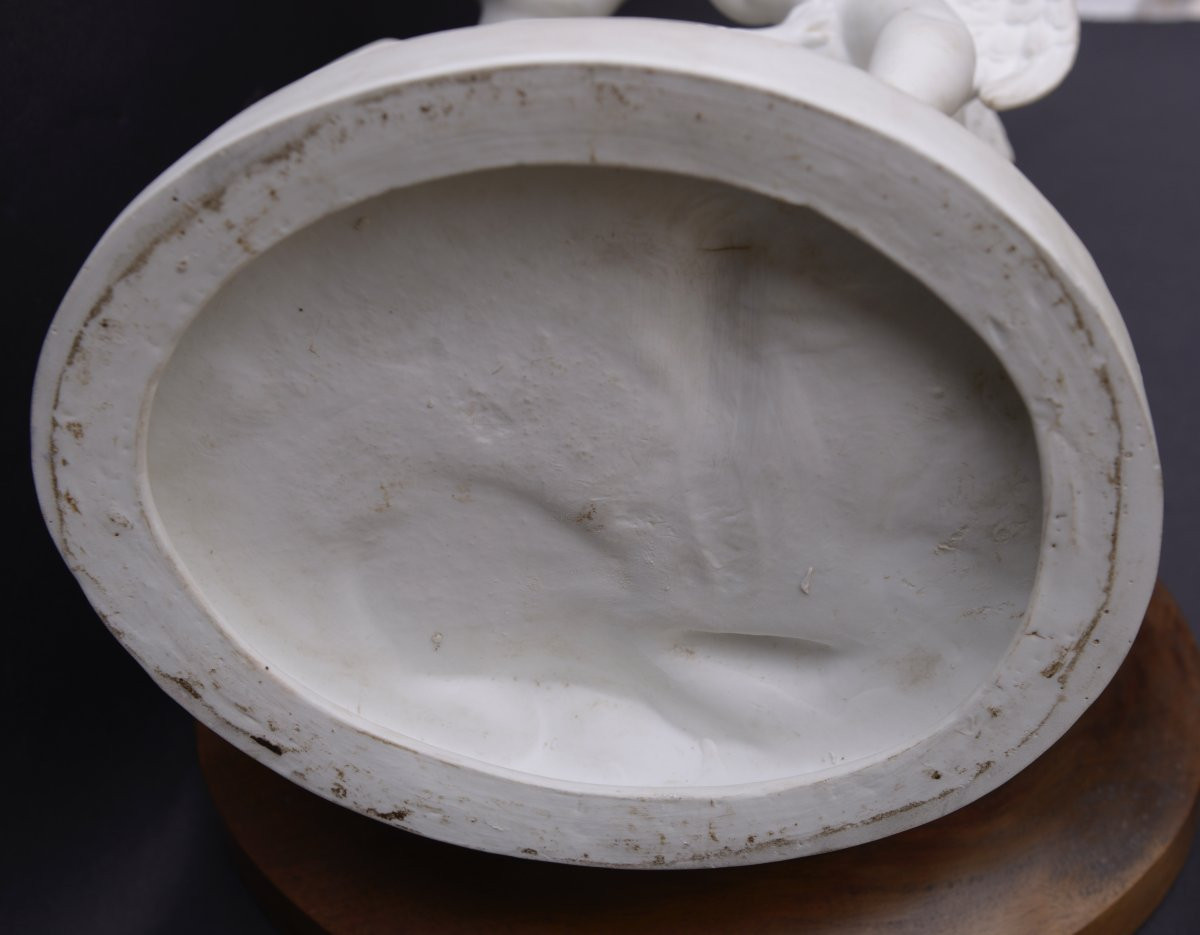 Maurice Falconnet "Bataille pour l'Amour" Biscuit de Porcelaine XIXème-photo-8