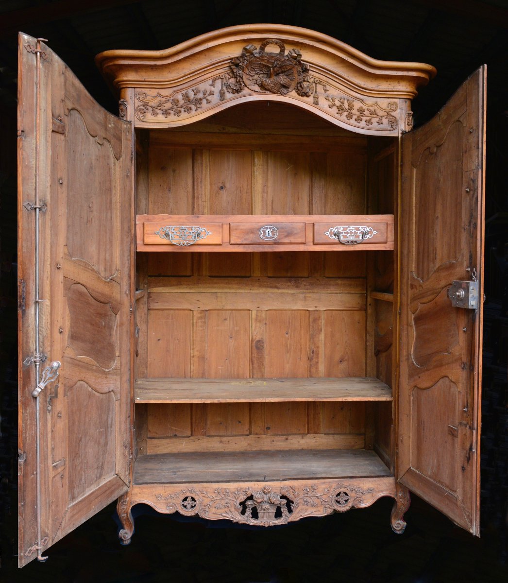 Armoire de Mariage Lyionnaise XVIIIème en Noyer-photo-2