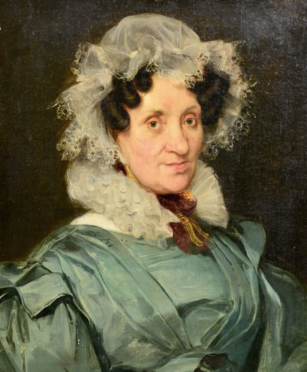 Portrait Of A Lady Of Quality, Mid-19th Century, Oil On Canvas-photo-2
