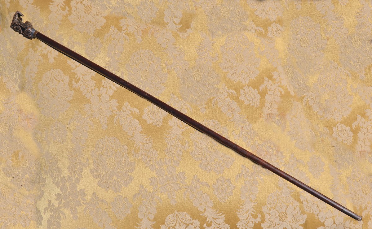 Bronze Mephistopheles On A Cane, 19th Century-photo-2