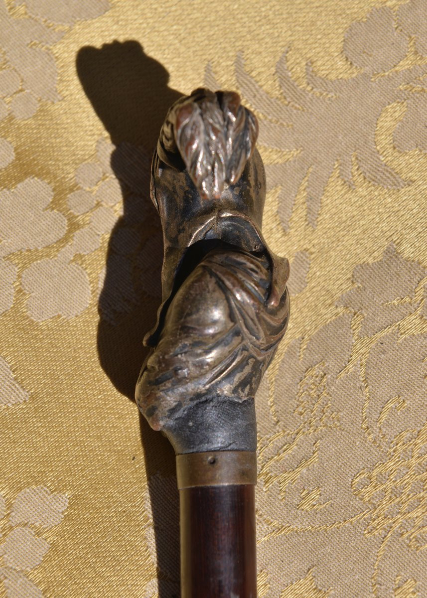 Bronze Mephistopheles On A Cane, 19th Century-photo-2