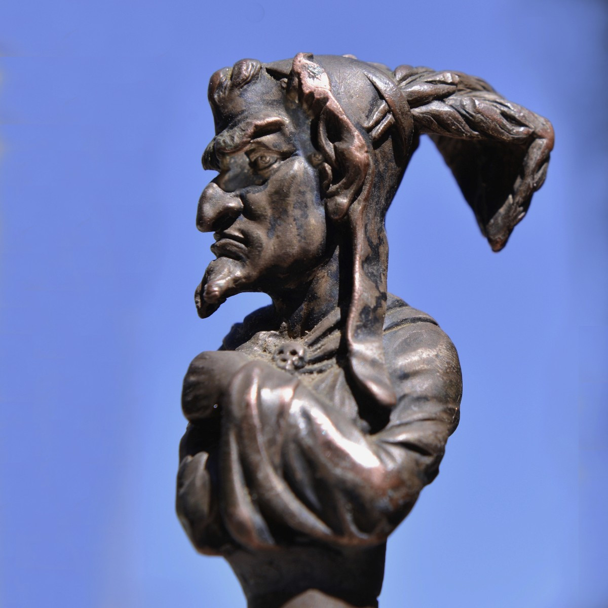 Bronze Mephistopheles On A Cane, 19th Century