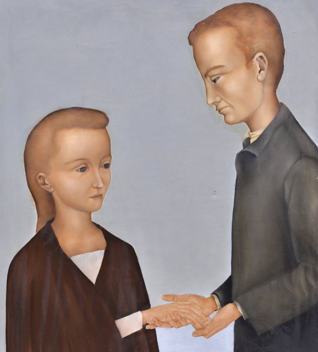 "the Couple" Attributed To Jean Martin-roch Around 1930-photo-2