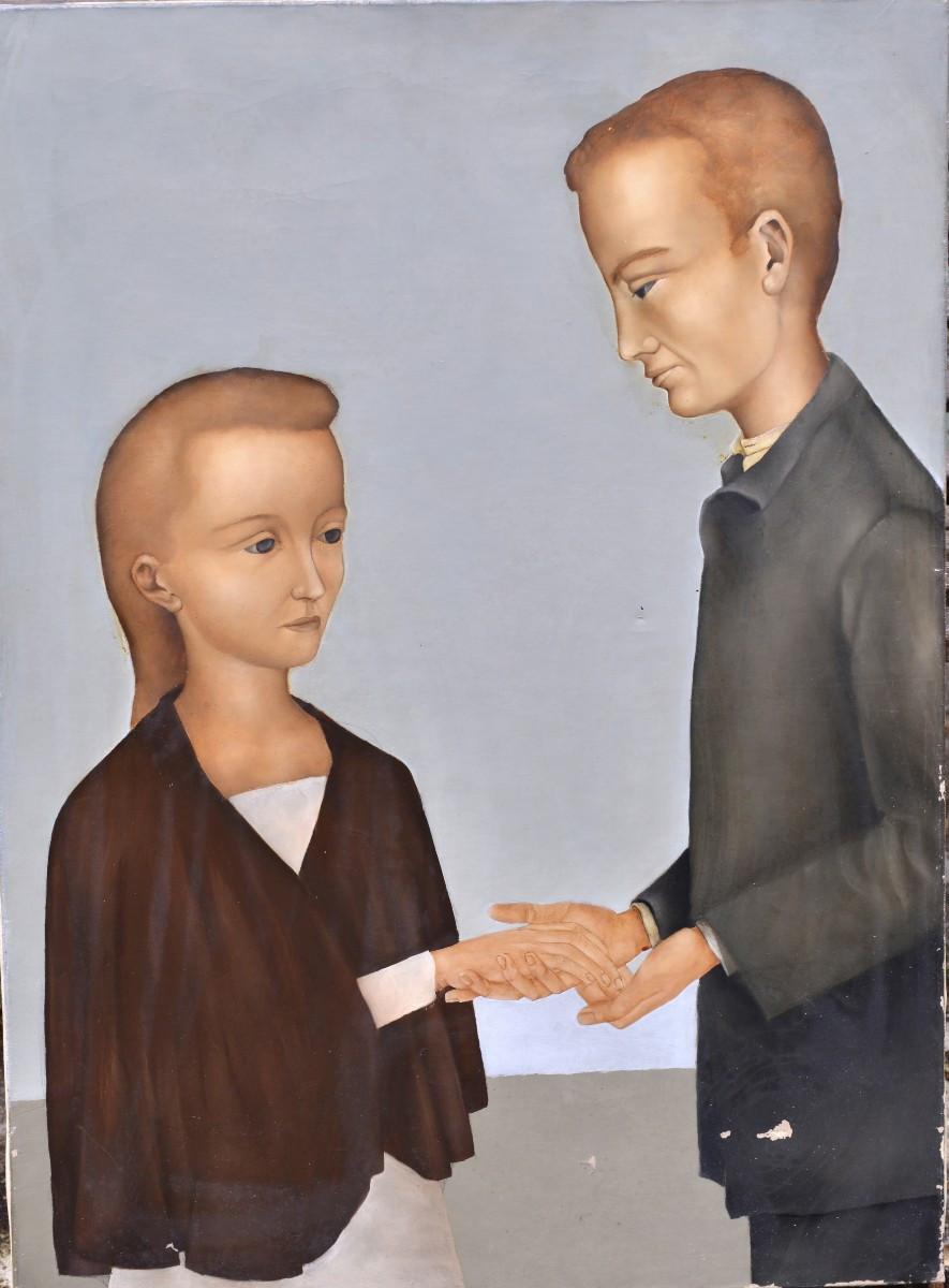 "the Couple" Attributed To Jean Martin-roch Around 1930