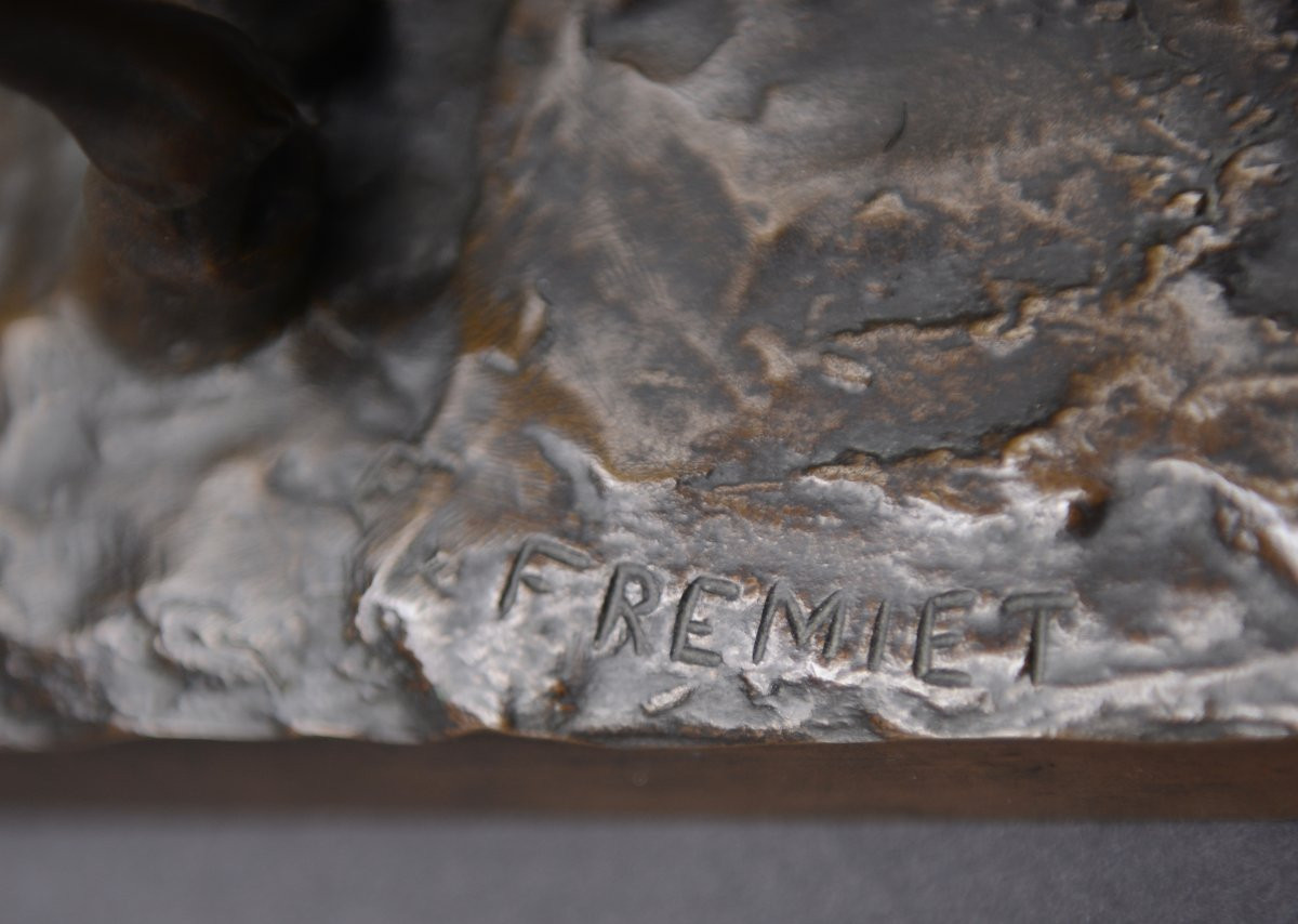 Gallic Horseman Or Chief On Horseback Bronze By Emmanuel Frémiet By Barbedienne, Late 19th Century-photo-5