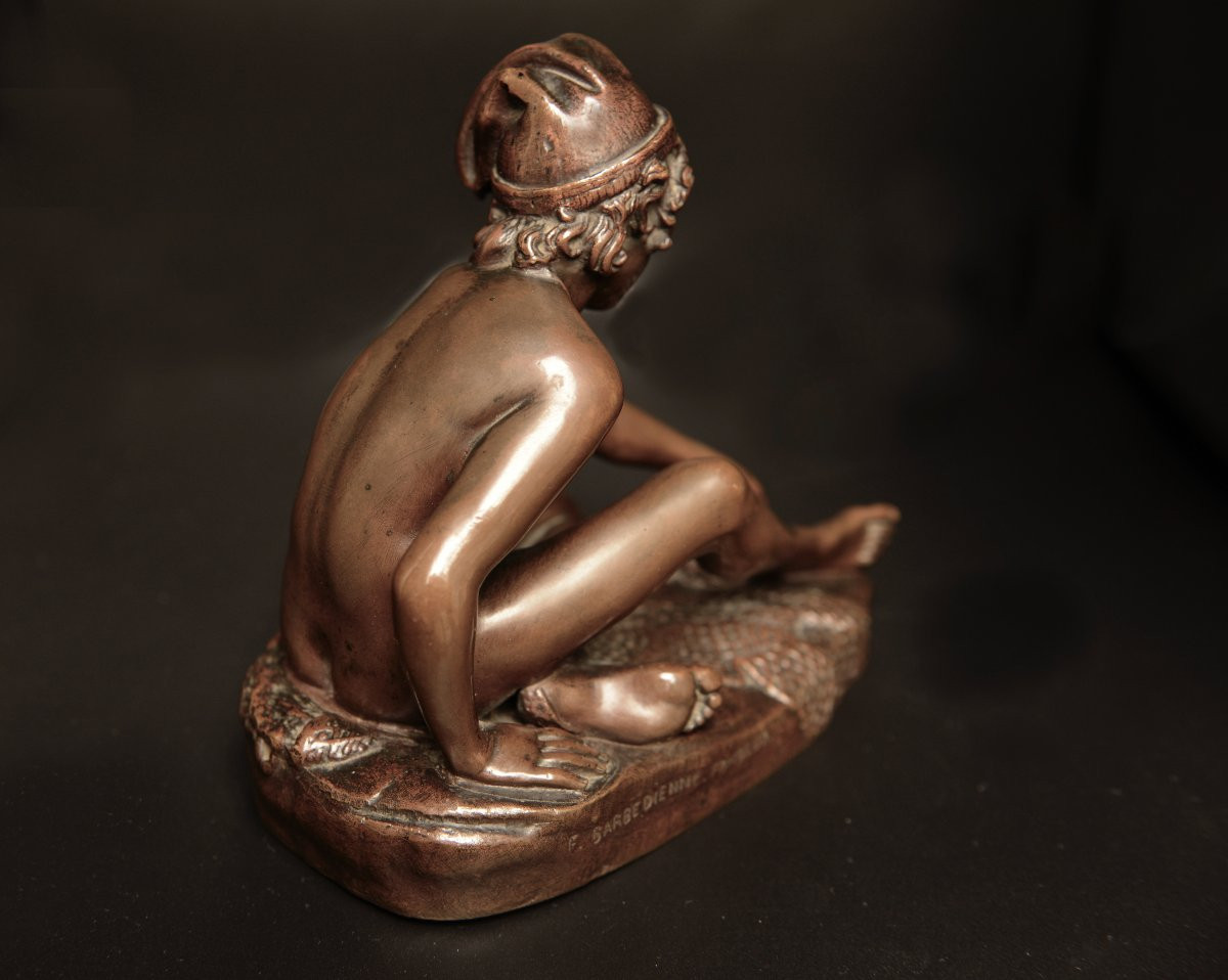 F. Barbedienne 'le Petit Pêcheur Napolitain"-photo-3