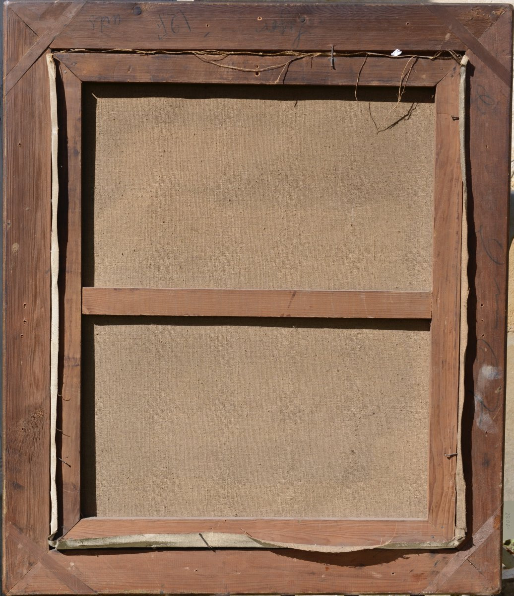 Léonie Humbert-Vignot " La Gitane" Huile sur Toile vers 1930-photo-4