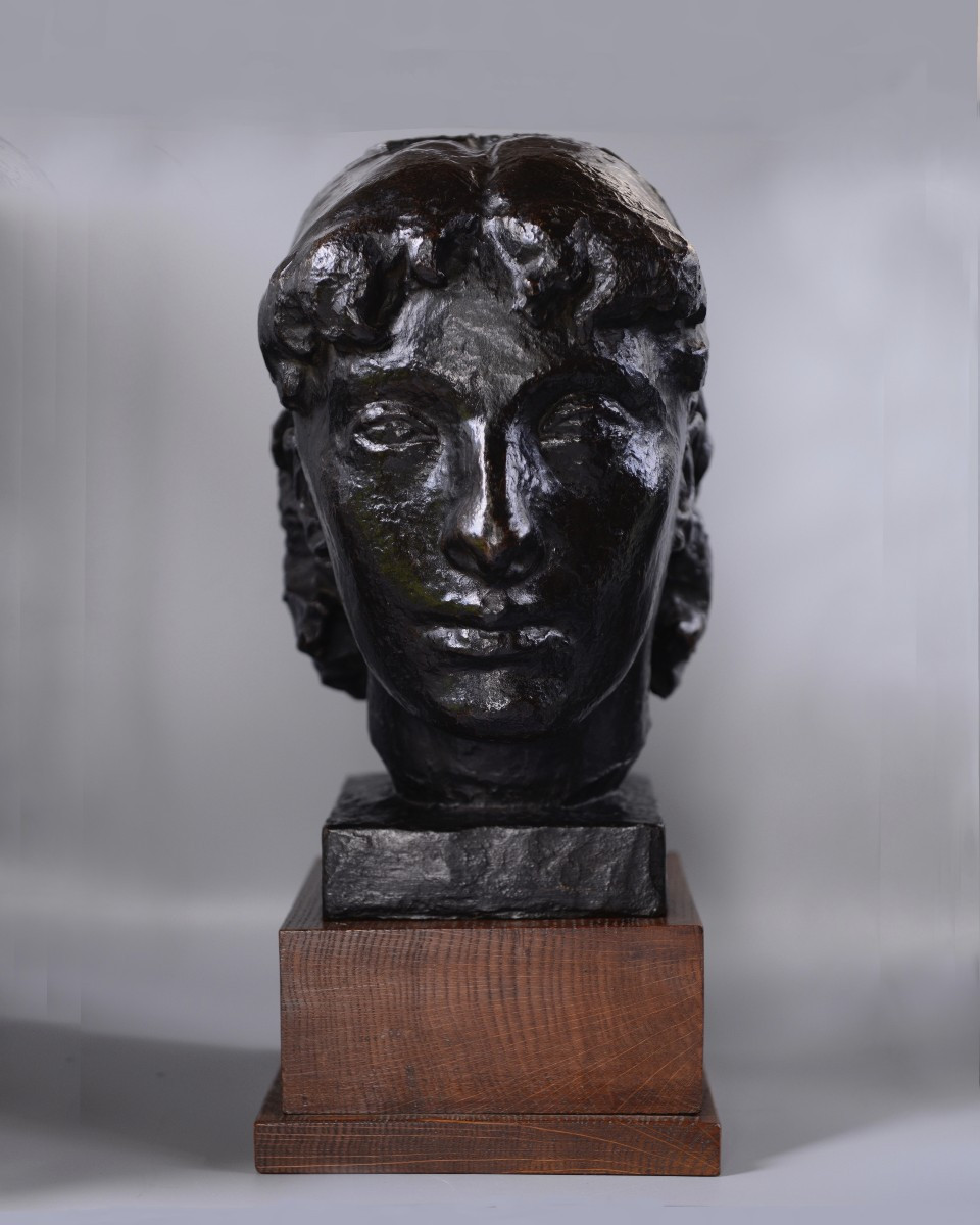 Robert Couturier "bust Of Germaine" Original Bronze By Rudier, Circa 1945-photo-1