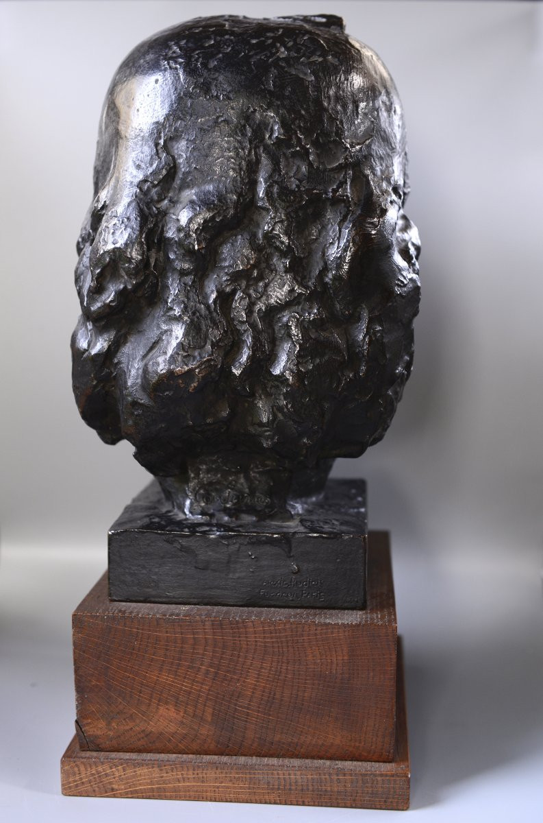 Robert Couturier "bust Of Germaine" Original Bronze By Rudier, Circa 1945-photo-4