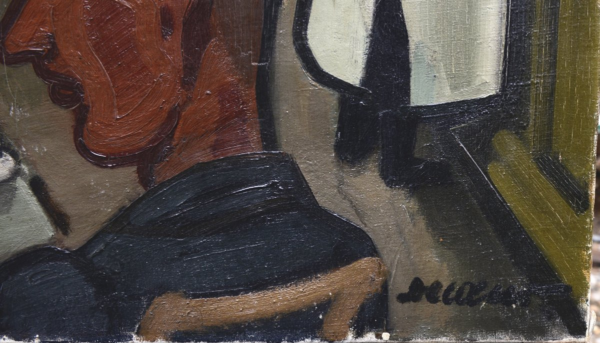 Louis Decoeur (1884-1960) "the Bistro" Circa 1940-photo-2