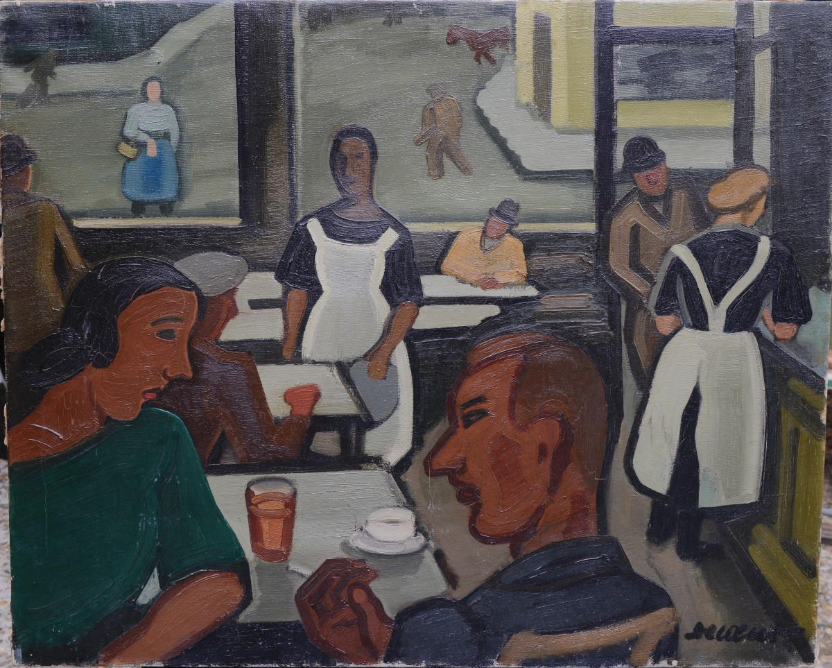 Louis Decoeur (1884-1960) "the Bistro" Circa 1940