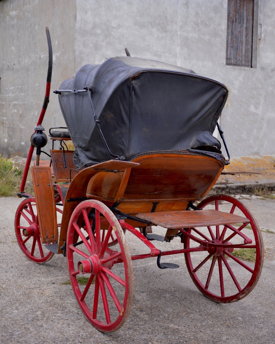 Victoria, 4-wheeled Convertible Horse-drawn Carriage, Circa 1900-photo-3