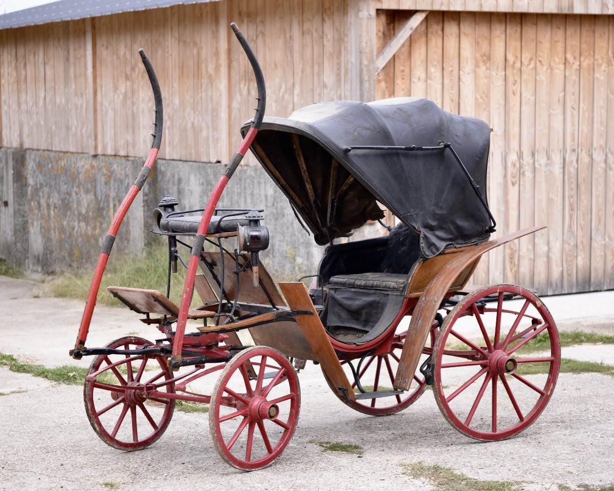 Victoria, 4-wheeled Convertible Horse-drawn Carriage, Circa 1900-photo-4